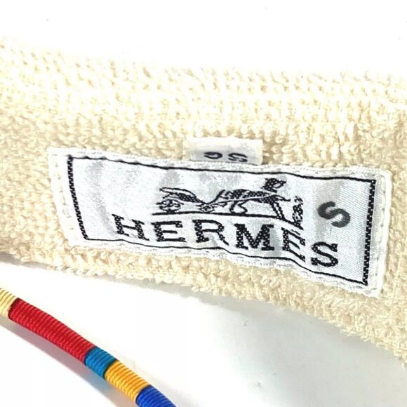 HERMES pile hat Sun visor cotton IvoryBased/Multicolore - Picture 5 of 11